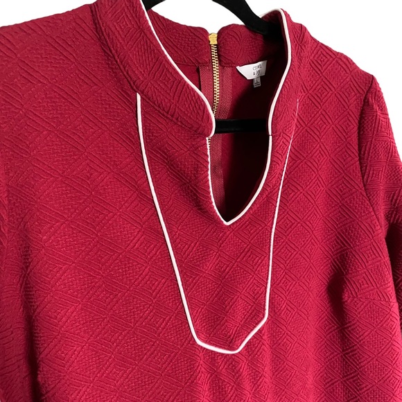Crown & Ivy Dress Country Roads Signature Cranberry Tunic Burgundy Maroon - Picture 3 of 15